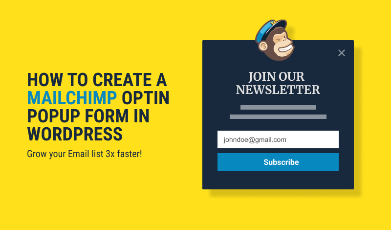 How to a MailChimp Popup Form WordPress – FirePlugins