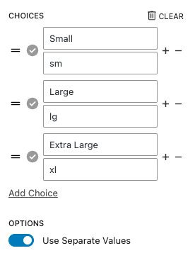 Use Separate Values for Dropdown and Checkboxes
