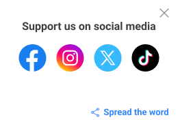 Floating Button Popup with Social Media Links