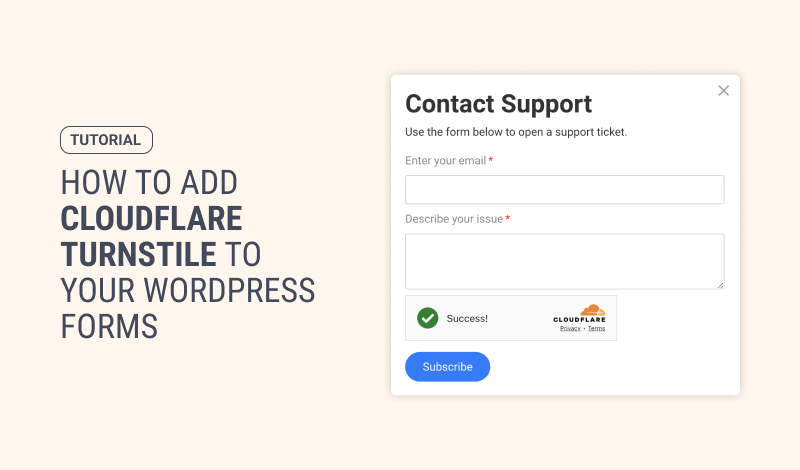 How to Add Cloudflare Turnstile to WordPress Forms