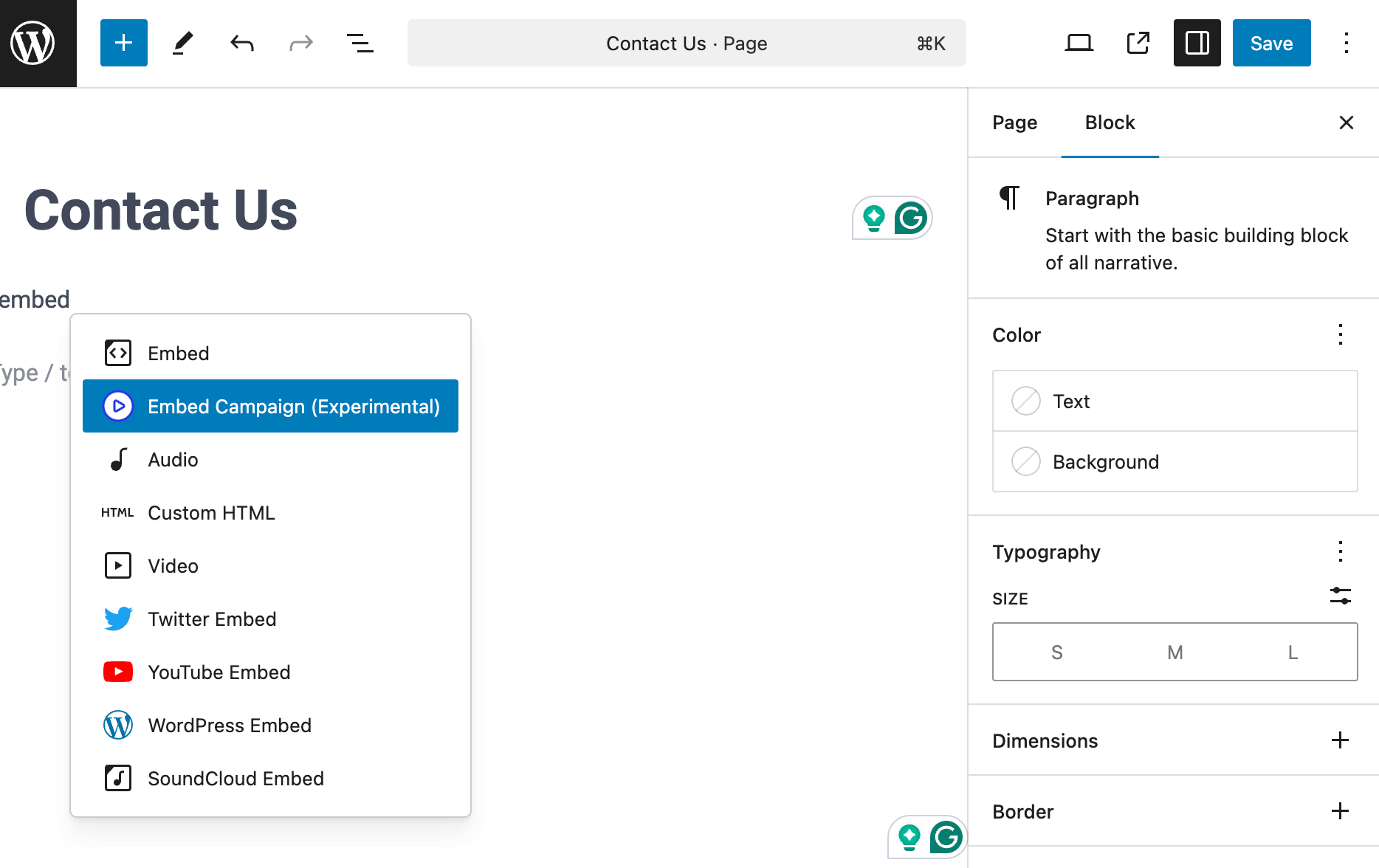 Embed your WordPress contact form in your WordPress posts and pages