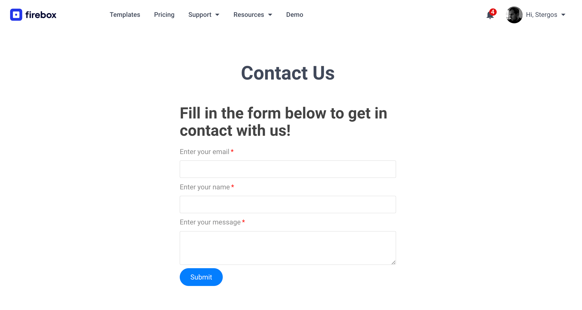 View your WordPress contact form on your site