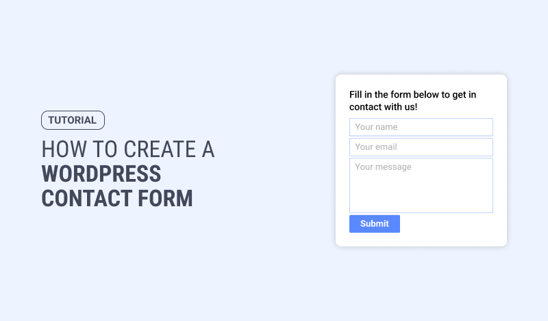 How to create a WordPress Contact Form (Step by Step)